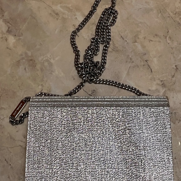 Rare Michael Kors Silver Plastic Heavy Chained Purse - Picture 7 of 9